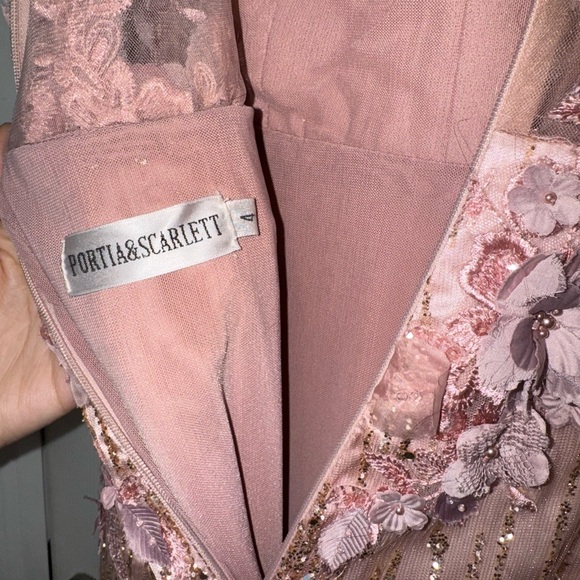 Portia and Scarlett flower appliqué gown - Picture 4 of 4